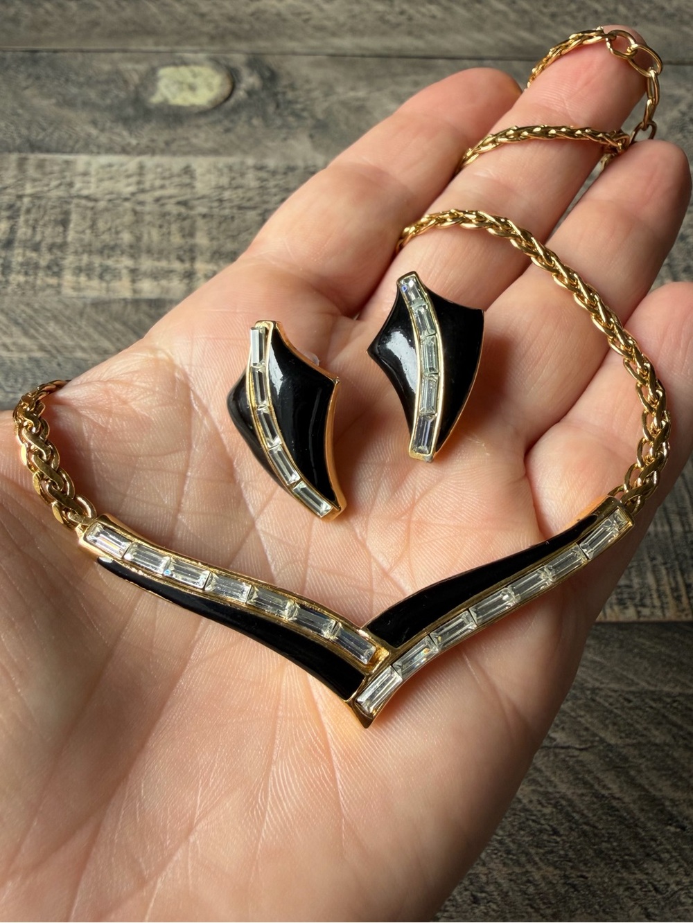 Vintage Vendome Art Deco Necklace & Earring Set